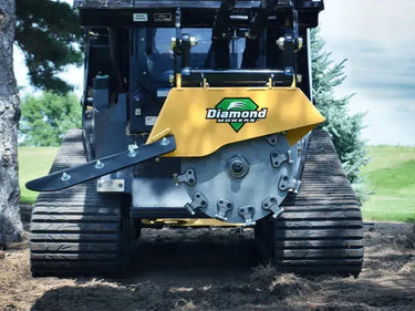 A Diamond Mowers stump grinder with the words